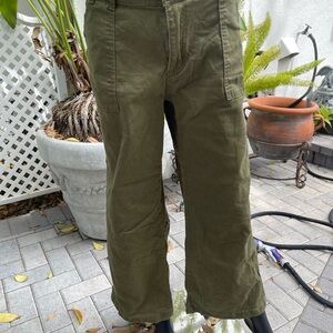 Green High Waisted Wide-Leg Jeans for Women Loose Fit Size 2XL